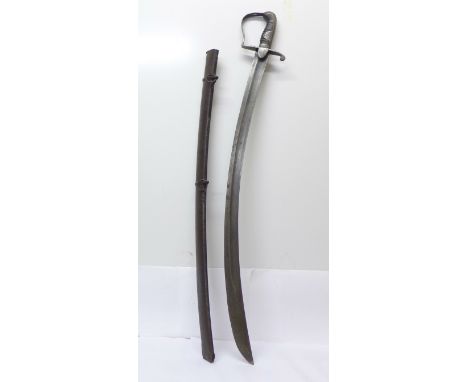 A 1796 English cavalry sword with scabbard