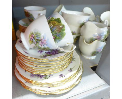 A Royal Vale tea service and Hammersley tea ware **PLEASE NOTE THIS LOT IS NOT ELIGIBLE FOR POSTING AND PACKING** 