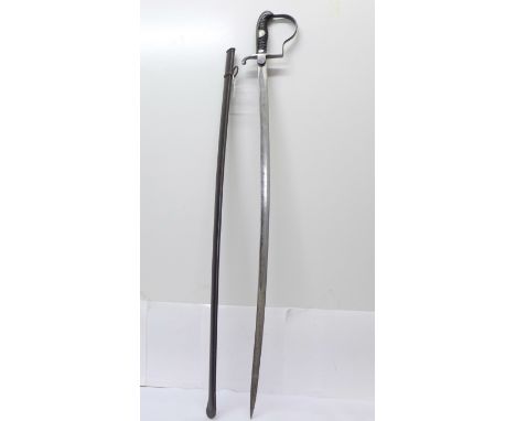 A German WWI period sword with scabbard, blade 83cm