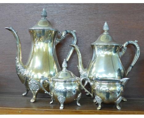 A Viners four piece plated tea service 