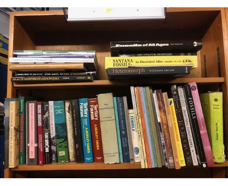 Books of Fossils and Dinosaur interest, quantity of books covering various areas of Paleontology, including trilobites, Shark