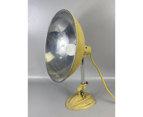 Vintage Lighting, mid 20th century medical or industrial Ergon adjustable lamp, weighted base with open reflector shade, appr