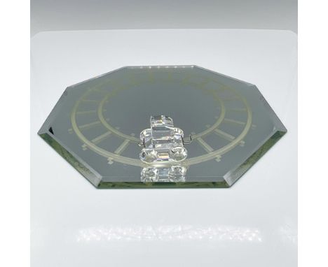 A clear faceted train piece for the Silver Crystal Express, which is part of the When We Were Young collection. Swarovski etc