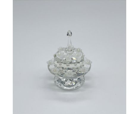 This limited-edition birthday cake figurine was crafted exclusively for the SCS 5th anniversary celebration. The clear crysta