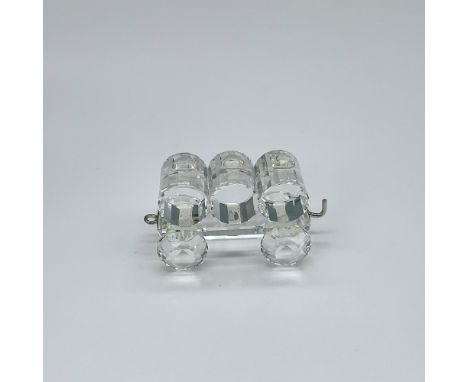 A faceted clear train piece for the Silver Crystal Express, which is part of the When We Were Young collection. Swarovski etc