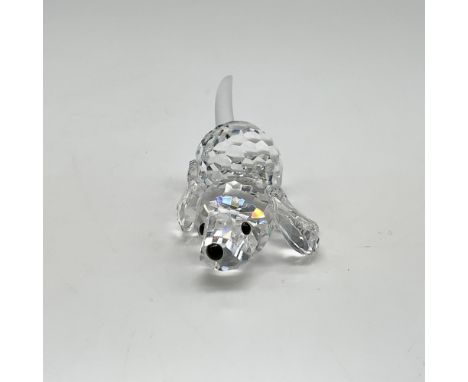 Part of the Peaceful Countryside group this adorable clear faceted crystal figural is in a prone position looking at you with
