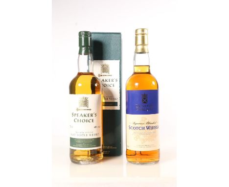 SPEAKER'S CHOICE single malt Scotch whisky, distilled and bottled for the House of Commons by Caledonian Malt Whisky Distille