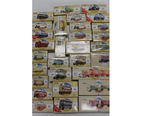 Thirty Corgi Classics Commercials and Public Transport range diecast model vehicles to include 97920 R Edwards Amusements, 97