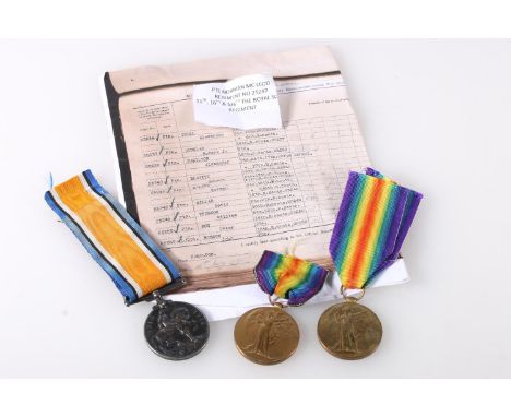 Medal of 22785 Private C H Gebhard of the Lancashire Fusiliers comprising WWI war medal [22785 PTE C H GEBHARD LAN FUS].  Med