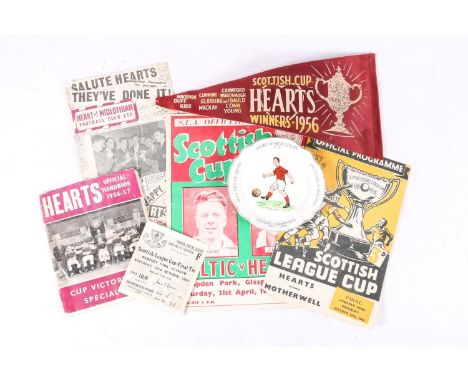 Heart of Midlothian V Celtic Scottish Cup Final Match programme Saturday 21st April 1956, Commemorative Pennant of Scottish C