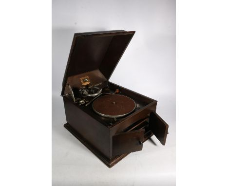 His Masters Voice (HMV) gramophone model No.10 with winder. 