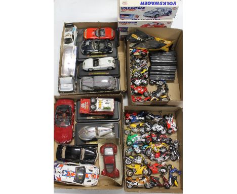 Burago diecast scale model vehicles to include Bugatti Atlantque 1936, Land Rover Aziza, Ford Focus rally car, BMW IIIM Roads