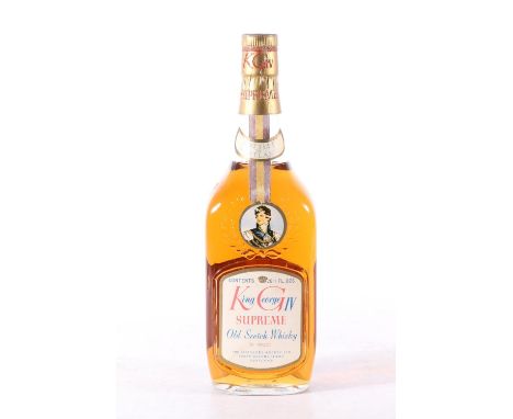 KING GEORGE IV Supreme Old Scotch whisky, bottled for The Distillers Agency Limited of South Queensferry, 70° proof 26 2/3 Fl