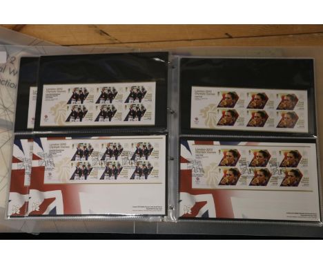 GB Royal Mail mint stamps, a set of 29 London 2012 Gold Medal Winner miniature sheets, one for each gold medal winner, 6x29 f