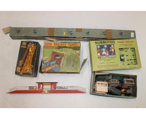 Vintage toys to include Subbuteo table soccer Continental Display Edition boxed, Elastolin of Germany M9885 Siege Tower boxed