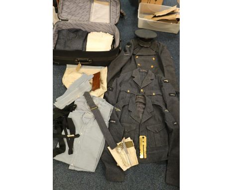 The kit of 4064829 Leading Aircraftman James Brown of the Royal Air Force to include a peaked cap by Silberston and Co Ltd of