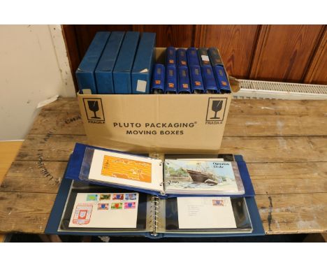 JERSEY, a vast collection of stamps, used and mint, mint stamp sheets, first day covers FDCs and post office headquarters car