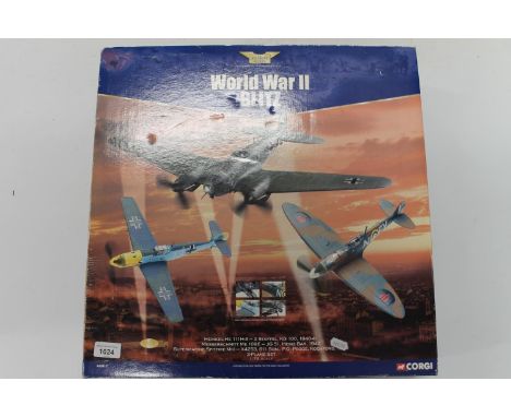 Corgi The Aviation Archive 1:72 scale AA99127 World War II Blitz three plane set with Heinkel He 111 H-3 2 Staffel KG 100 194