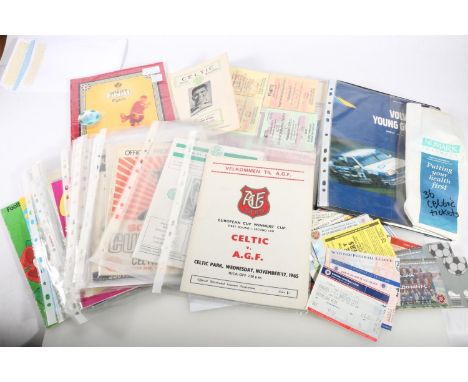 Folder of vintage football ticket stubs to include much RANGERS, HEARTS, ABERDEEN, HIBERNIAN, MOTHERWELL, KILMARNOCK, CELTIC,