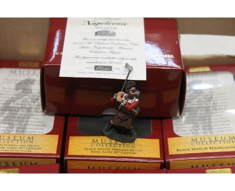 Britains (First Gear Inc) metal figures to include five Museum Collection figures 10000 Black Watch Highlanders 1740's, 10001