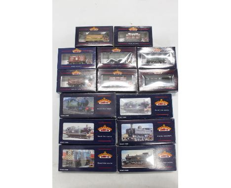 Bachmann Branch-Line OO gauge model railways to include 32127 2-6-2 45XX tank locomotive 4550 GWR green, 32076 0-6-2 tank loc