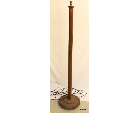 1950s' Malaysian Teak carved standard lamp