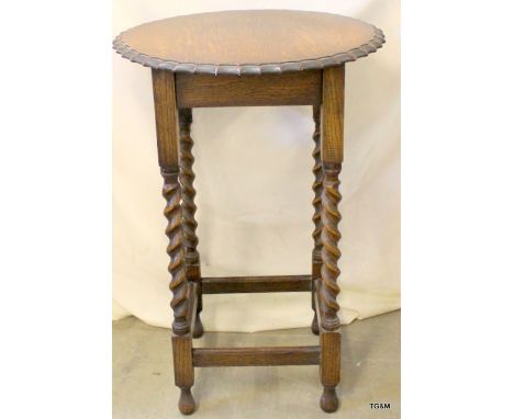 A Barley twist lamp table 75 x 50cm