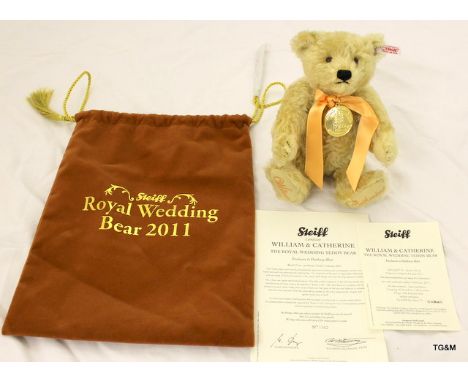 To commemorate this historic occasion, the Danbury Mint has commissioned from Steiff: The Steiff Royal Wedding Bear, a one-of