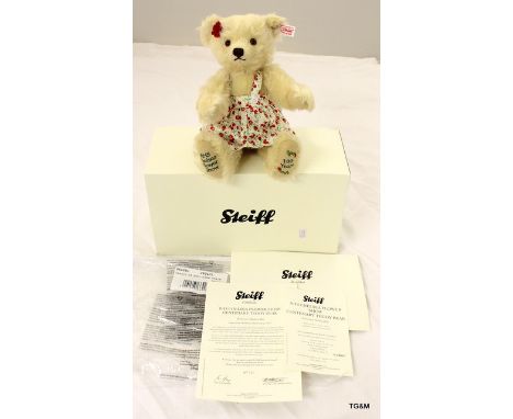 STEIFF "Rose, The RHS Chelsea Flower Show Centenary Bear". Limited Edition.  Number: 132 Rose, is a limited edition Steiff be