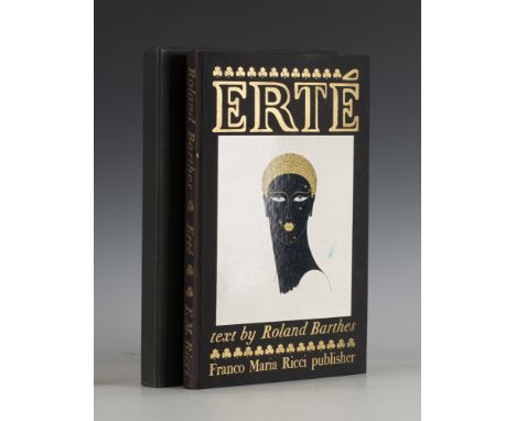 ART REFERENCE. - Roland BARTHES. Erté (Romain de Tirtoff). Parma: Franco Maria Ricci, 1972. First edition, folio (350 x 230mm