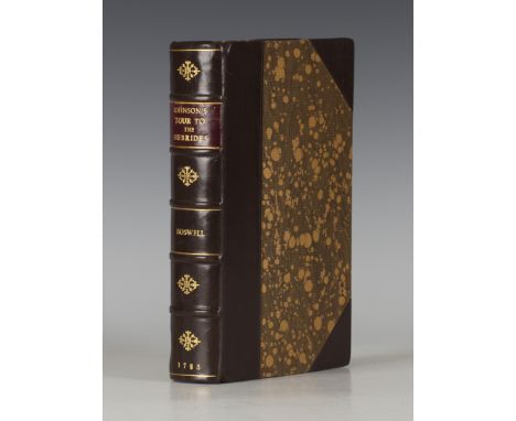 BOSWELL, James. The Journal of a Tour to the Hebrides, with Samuel Johnson. London: 1785. First edition, 8vo (210 x 120mm.) (