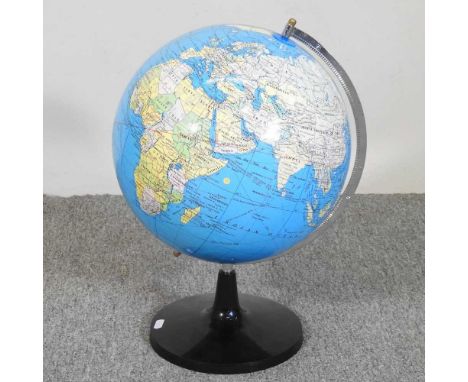 A modern terrestrial globe, 48cm high