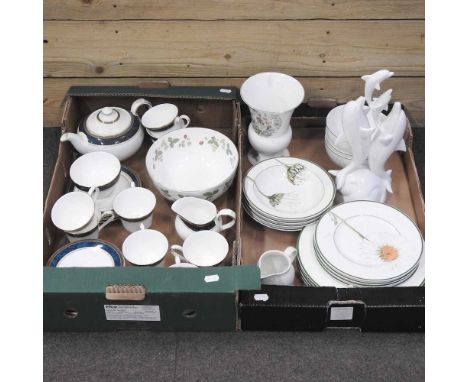 A Coalport figure Tranquility, dated 2005, 36cm high, together with a Villeroy &amp; Boch part dinner service, a Royal Doulto