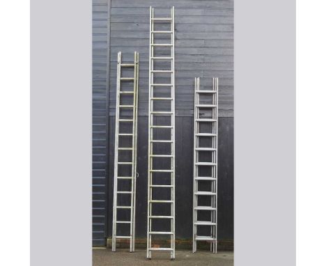 A triple 10ft ladder, together with a double 12ft and a double 14ft ladder (3)