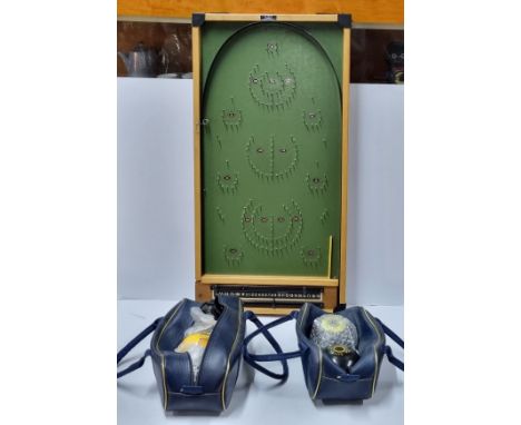 Bagatelle Board with 2 Bagged bowling ball sets 