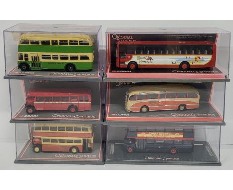 Collection of six corgi die cast limited edition 1:76 scale buses (6) 