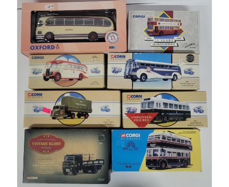 Collection of eight corgi die cast buses (Qty) 
