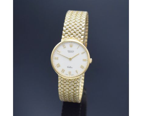 ROLEX Cellini Goldbanduhr Referenz 4379/8 in GG/WG 750/000,  Schweiz verk. lt. beil. orig. Quittung 12/1990, Handaufzug, gedr