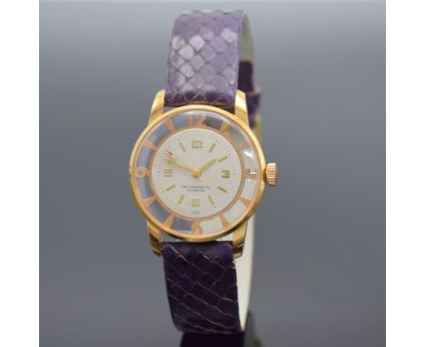 Ausgefallene Armbanduhr sog. Cocktail Watch,  Schweiz um 1960, Handaufzug, verg. durchbr. Geh., silb. Zifferbl. m. aufges. St