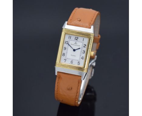 Jaeger-LeCoultre Damenarmbanduhr Reverso in Edelstahl &amp; GG 750/000,  Schweiz um 2000, quarz, Wendegeh. m. Monogramm, neut