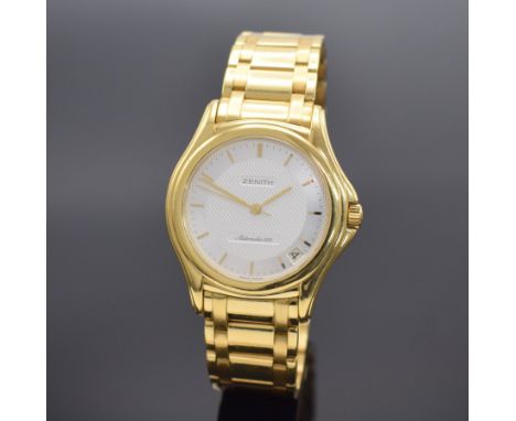 ZENITH Elite Automatik 670 Herrenarmbanduhr in GG 750/000 mit Goldband,  Schweiz um 1990, Automatik, Ref. 90.00.80 670, massi