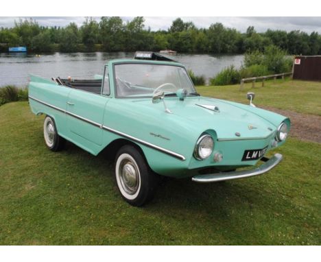 1965 Amphicar 770 Transmission: manualMileage:14620The Amphicar is an amphibious vehicle, designed by Hans Trippel and manufa