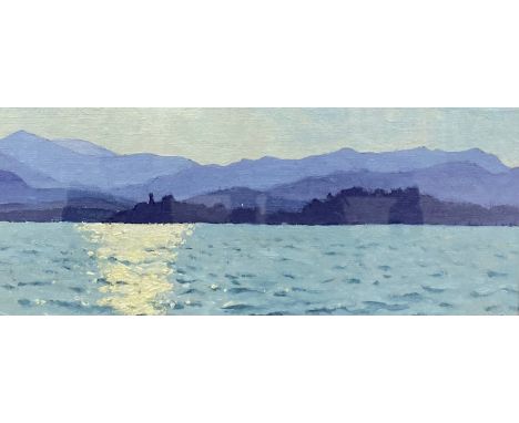John Webster (1932-2020), oil on board; Against the Light, Puerto Pollenca, signed with gallery label to the reverse. H.29 W.