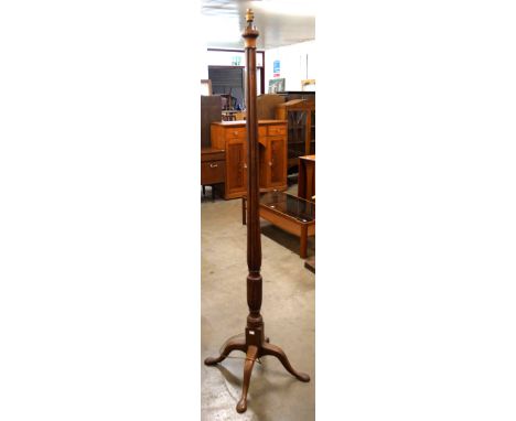 A Hepplewhite style mahogany standard lamp 