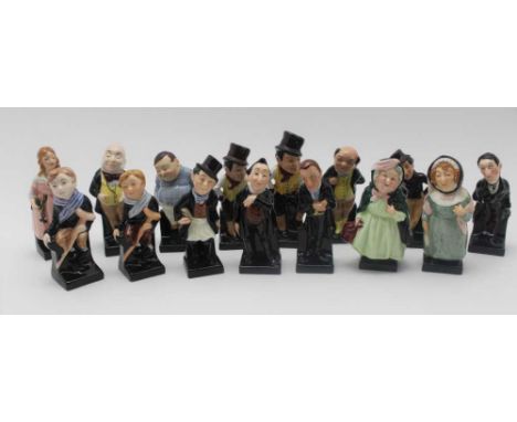 A COLLECTION OF FIFTEEN ROYAL DOULTON CERAMIC DICKENS CHARACTERS, includes Little Nell, Sam Weller, etc, 10.5cm high 