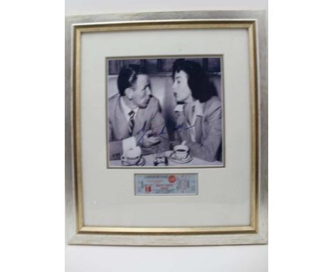 AUTOGRAPHED PHOTOGRAPH OF FRANK SINATRA, with 'Palm Court Music' certificate of authenticity, gilt frames, within the mount i