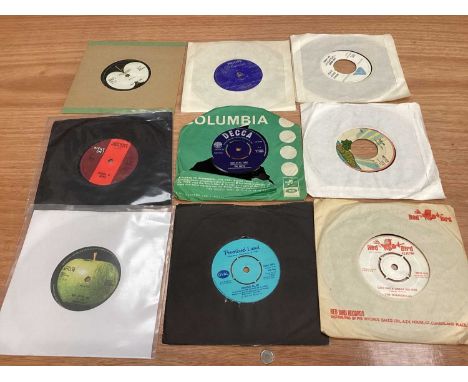 Box of 45s, including the Shangri-Las, Bob B. Soxx, Rolling Stones, Patti Smith, etc