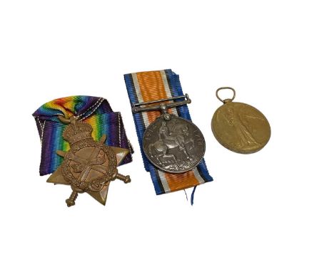 First World War 1914 - 15 Star trio comprising 1914 - 15 Star, War and Victory medals named to 2654 PTE. P. Tobin. W. York. R