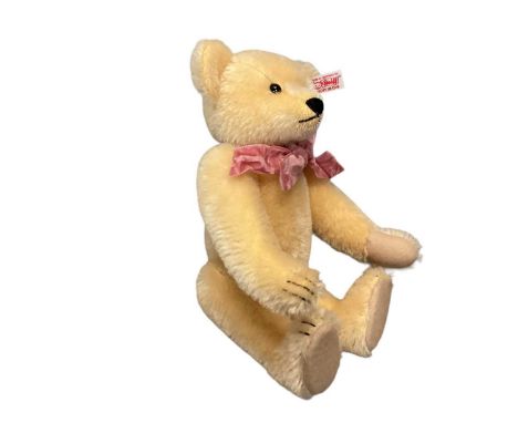 Steiff musical blond Teddy no. 673856, boxed plus small Steiff teddys 662348 and 662874 both boxed and a small mohair teddt b