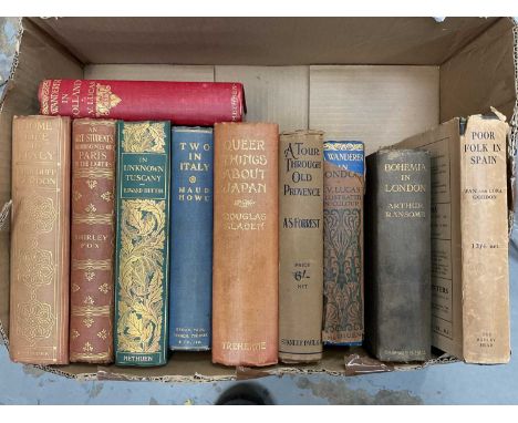 Selection of travel books (10 in total): Queer Things about Japan by Douglas Sladen 1904 (with many plates), Poor Folk in Spa